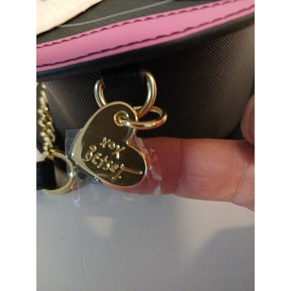 BETSEY JOHNSON "Puppy In Sunglasses" XOPUP Crossbody Bag W/Pink Glitter Accents - Picture 9 of 16